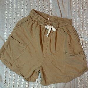 Urban Outfitters Out From Under | Tan Multi Pocket Drawstring Sweat Shorts